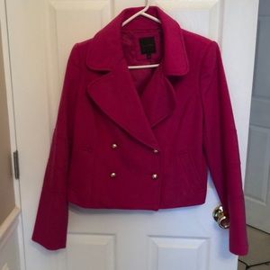Pink Peacoat with Gold Buttons
